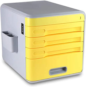 SHABOZ Home Office Filing Cabinet with Digital Code Lock - Yellow