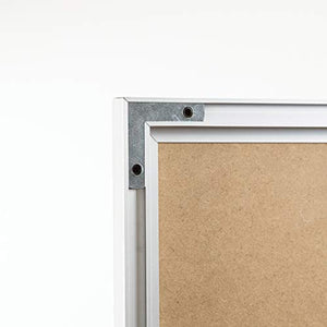 U Brands 033U00-01 Basics Dry Erase Board, 70 x 47 Inches, Melamine Surface, Silver Aluminum Frame, White