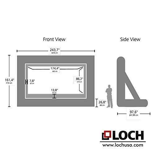 25Ft Inflatable Front and Rear Projection Portable Movie Screen Blow up Outdoor IWS200 Diagonal Total (View Area 200" ; 16:9) Projection Screen: Blower, Bag, Ropes, Stakes.