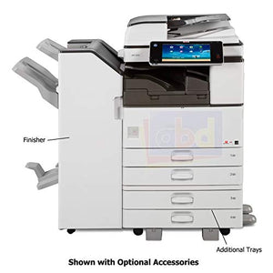 Renewed Ricoh Aficio MP 2553 Monochrome Multifunction Printer - 25 ppm, Copy, Print, Scan, Auto-Duplex, ARDF, 2 Trays, Stand (Renewed)