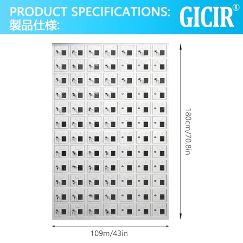 GICIR Mobile Phone Safe Deposit Box - Silver, 84 Bits
