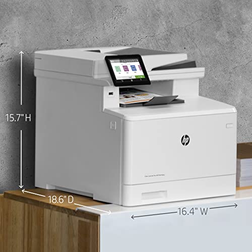 HP Laserjet Pro M479fdwB Wireless Color All-in-One Laser Printer for Home Office, White - Print Scan Copy Fax - 28 ppm, 600 x 600 dpi, 8.5 x 14, Auto Duplex Printing, 50-Page ADF, Ethernet, Bluetooth