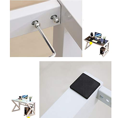 YWDNZ Home Office Desks Computer Desk, Desk, PC Laptop Desk, Workstation, Home Office Gaming Table, Simple Tempered Glass Computer Desk Learning Desk (Color : B)