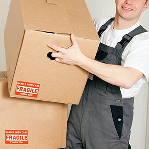SJPACK 40000 Fragile Stickers 80 Rolls 2" x 3" Fragile - Handle with Care - Thank You Shipping Labels Stickers (500 Labels / Roll)