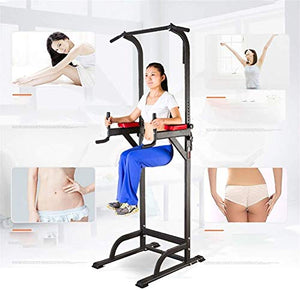 BZLLW Power Tower Pull Up Dip Station for Home Gym Adjustable Height Strength Training Workout Equipment