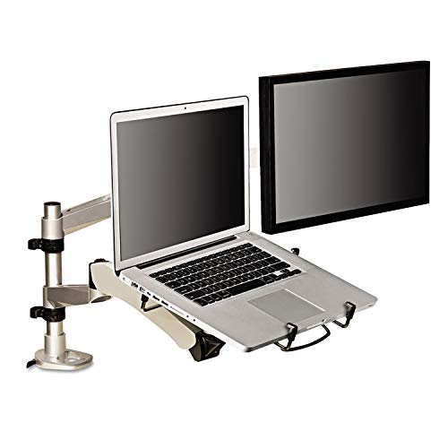 3M Ma265s Dual Monitor Arm Mount, 5 X 21 1/2, Silver