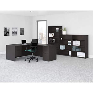 Lorell Left Return Desk, 42"x24"x29", Espresso