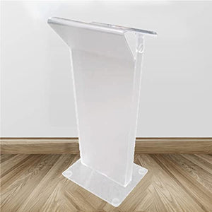 Generic Acrylic Lectern Podium Stand - Frosted Transparent Design