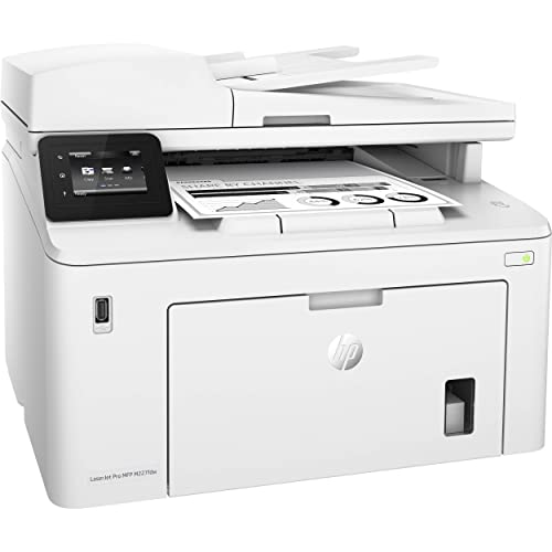HP Laserjet Pro MFP M227fdw D All-in-One Wireless NFC Monochrome Laser Printer - Print Scan Copy Fax - 2.7" Touchscreen, 30 ppm, 1200x1200 dpi, 8.5 x 14, Auto Duplex Printing, 35-Sheet ADF, Ethernet