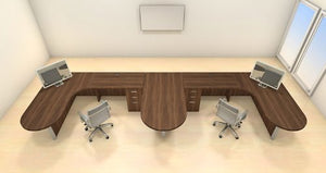 UTM Furniture Modern Executive Office Workstation Desk Set, CH-AMB-S49