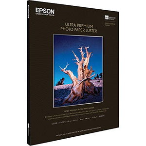 Epson Ultra Premium Photo Paper Luster 17 x 22" 2 Pack (50 Sheets) & Cloth
