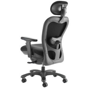 CXO Executive Mid Back Chair in Black w Headrest (Black)