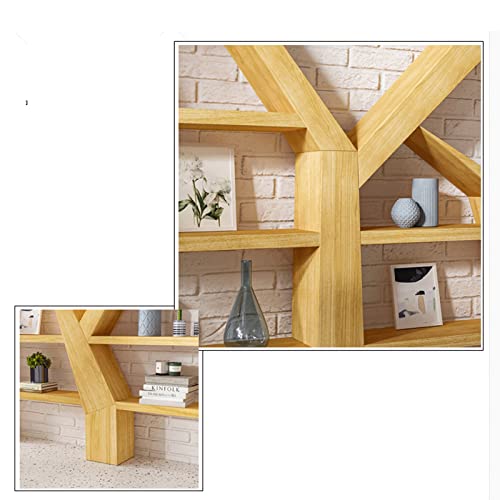 HIHELO Tree-Shaped Bookshelf Multi-Layer Assembly Bookcase (Wood, 160cm)