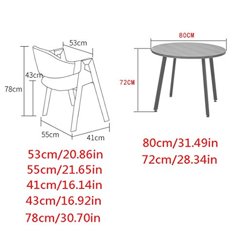 BHH-Table and Chair Sets Creative Leisure Table and Chair Set 4, Coffee Table Combination Home Kitchen Fast-Food Shop Dining Lounge Seat Office Reception Room Tea Shop Coffee Shop Bakery Dessert Shop Hotel