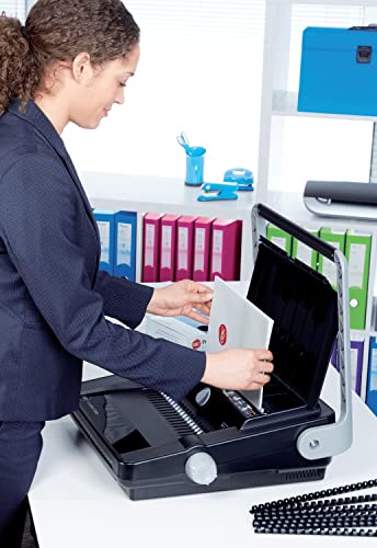 GBC CombBind C340 Binding Machine, 25 Sheet Punch Capacity, 450 Sheet Binding Capacity, A3/A4/A5, Black - 4400420
