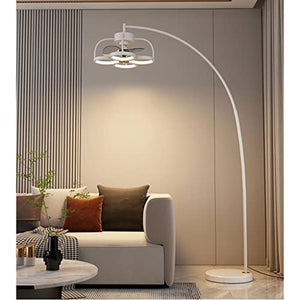 VejiA LED Floor Lamp with Fan, Remote & Foot Switch - Nordic Modern Standing Lamp for Living Room Bedroom Office Home