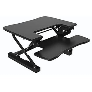 Hanover 27-In. Wide Black Tabletop Sit Lift Office Standing Desk