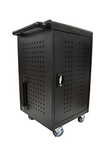 DMD Deluxe Mobile Charging and Storage Cart - Stores up to 30 Devices - Multiple iPad, Tablet, Laptop and Notebook Charging Station/Security Cabinet - Locking Cabinet with Set of Two Keys