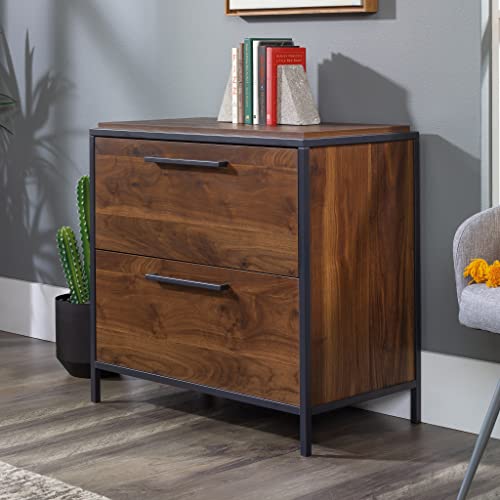 Sauder Lateral File Cabinet, Grand Walnut Finish, L: 30.24" x W: 17.24" x H: 29.53