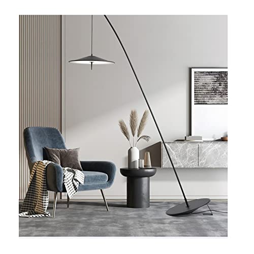 WAOCEO Modern Rustic Black Floor Lamp - Tumbler Design - Living Room Display