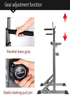 COLOM Squat Rack Stand Barbell Free Press Bench Home Gym Barbell Rack, Adjustable Bench Press Rack, Portable Steel Rack Bench Squat Pole Home Fitness Equipment Exercise Equipment Strength Training