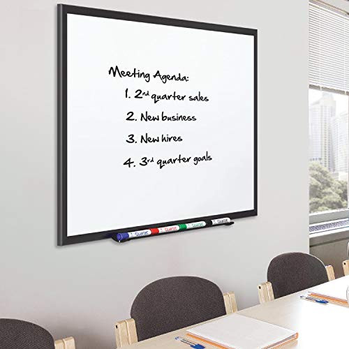 Quartet Magnetic Porcelain Whiteboard, 2' x 3' White Board, Premium, Duramax, Black Aluminum Frame (2543B)