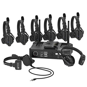 HollyView Hollyland Solidcom C1 2-User Set with Single HUB + Remote Headsets + Wired Headset Bundle - 1.9GHz Wireless Intercom System
