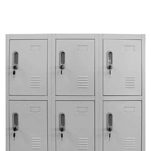 WooDlan Metal Storage Cabinet with 12 Compartments