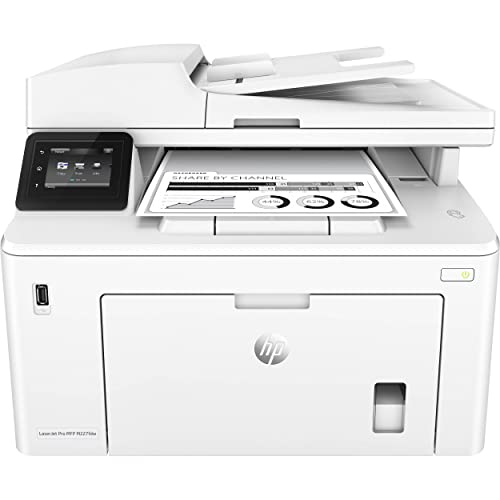 HP Laserjet Pro MFP M227fdw C All-in-One Wireless NFC Ethernet Monochrome Laser Printer, White - Print Scan Copy Fax - 30 ppm, 1200x1200 dpi, 8.5 x 14, Auto Duplex Printing, 35-Sheet ADF