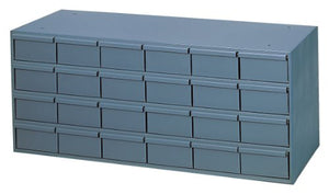 Durham 031-95 Gray Cold Rolled Steel Storage Cabinet, 19"Widthx 11"Height x -36" Length, 24 Drawer