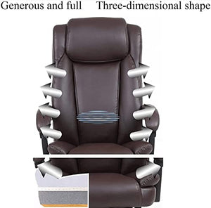 UsmAsk Managerial and Executive Office Chair with Footrest - PU Leather, Adjustable, Thickened Seat