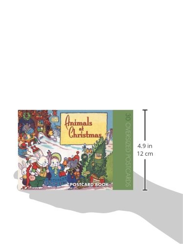Animals at Christmas Postcard Book