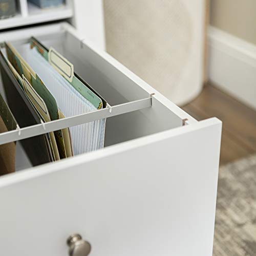 Walker Edison Modern Wood Computer Writing Desk Storage File Drawer Office, 48 Inch, White