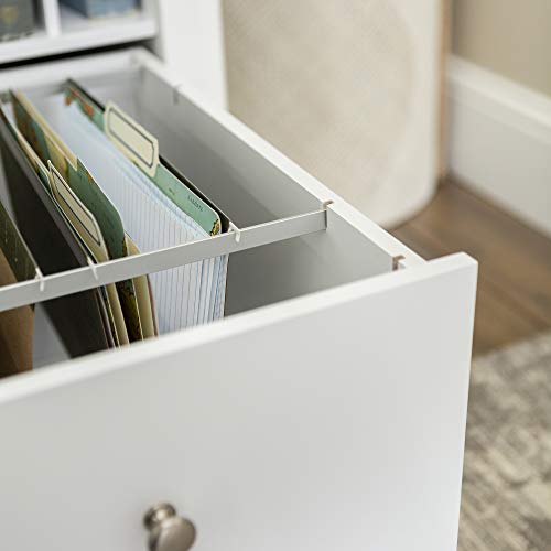 Walker Edison Modern Wood Computer Writing Desk Storage File Drawer Office, 48 Inch, White