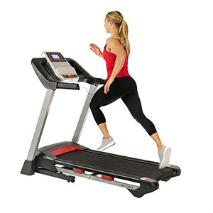 Sunny Health & Fitness Folding Treadmill for Home Exercise with 265 LB Capacity, Device Holder, Bluetooth Speakers and USB Charging - SF-T7917