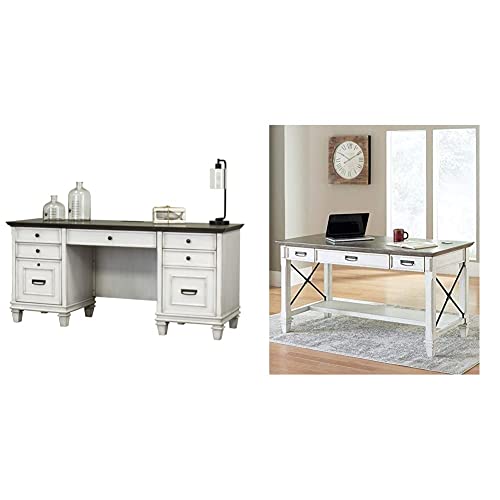 Martin Furniture White Credenza & Writing Table