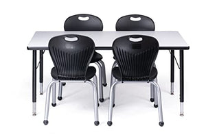 Schooled Student Stack Chair - Ergonomic Molded Seat Shell - Set of 6