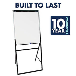 Quartet Futura Easel, Whiteboard/Flipchart, 24 x 36 Inches, Black Frame (351900)