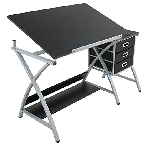 Adjustable Drawing Desk Drafting Table W/Drawers Supplies Adjustable Desk Craft Table Drafting Table Office Furniture Drawing Supplies Desk Drawing Table Craft Desk Drawing Desk Office