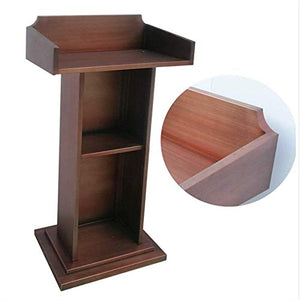 None Stainless Steel Podium Church Pulpit Ceremony Lecture Speech Teach Platform Brown