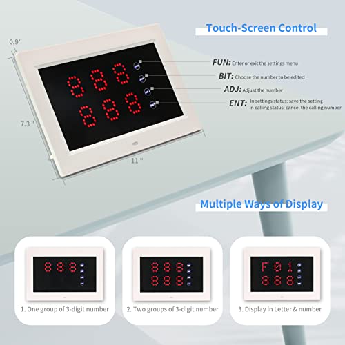 WNKRUN Restaurant Pager System Wireless Caregiver Pager Calling System with Long Range Signal Amplifier, Display Receiver, Watch Pagers, and Waterproof Call Buttons