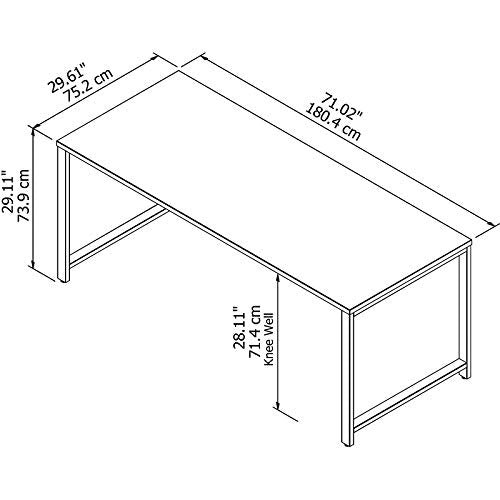 Bush Business Furniture 400 Series 72W x 30D Table Desk in Storm Gray