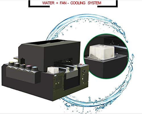 Automatic LED UV Inkjet Printer, A4 Logo DIY Flatbed Digital Printer for Variety of Materials Like PC, PVC, Plastic,Acrylic, Ceramic, Wood,Glass, Metal,Phone Cases. (Black)