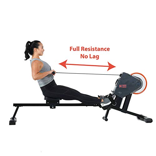 Women’s Health Men’s Health Bluetooth Rower Rowing Machine with 6 Month Free MyCloudFitness App, Black (1638)