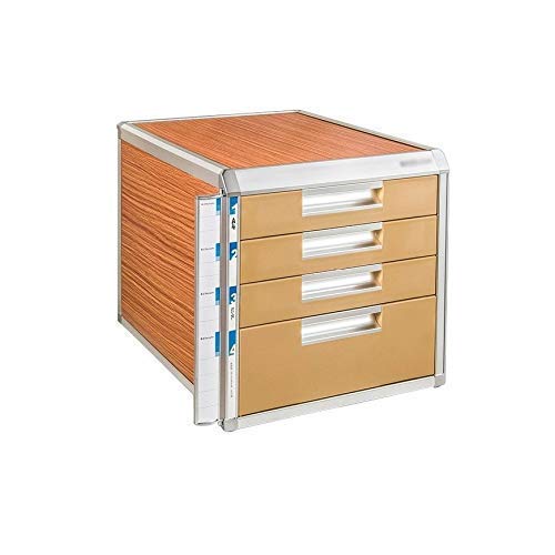 wduuoo 5 Layers Desk Storage Expander, Aluminum Alloy Desktop Drawer Sorter Storage Cabinet File Box Office Supplies Portable and Tidy Newspaper Racks (Size : 4-Layers) Cabinets Drawer