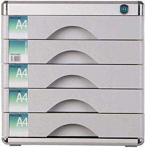 WASHLA Lockable Desktop Drawer Organizer White Label Cabinet
