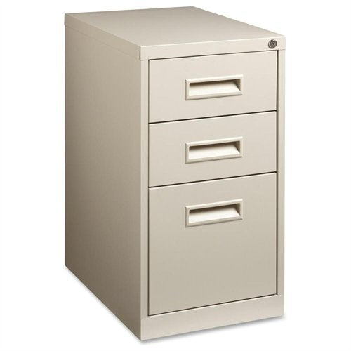 Lorell 1-Divider Mobile Pedestal, Box/Box/File, 15 by 22 by 27-3/4-Inch, Putty