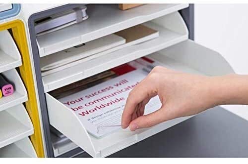 SHABOZ Plastic Office Storage Cabinet White 29×34×24CM