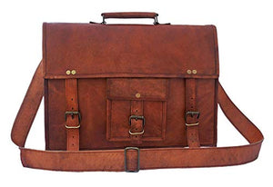 18 inch Genuine Leather Messenger Bag - Crossbody Laptop Satchel by Rustic Town