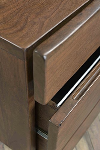 Treasure Trove Accents 17663 Two Drawer Castered File Cabinet, Light Walnut